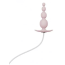 Анальная пробка Qingnan No.8 Mini Vibrating Anal Beads, розовая - Фото №3