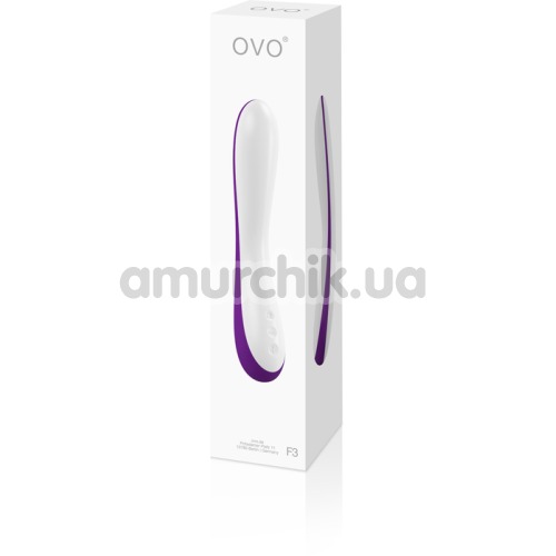 Вибратор OVO F3, бело-фиолетовый