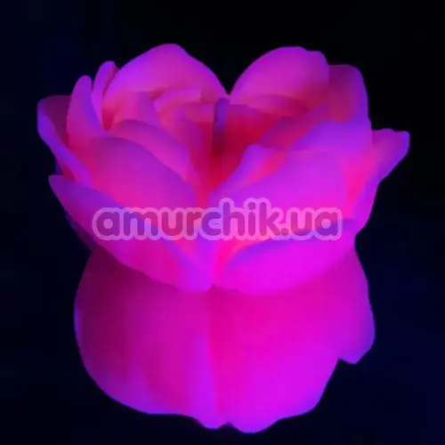 Свічка у вигляді троянди GlowKink L - світиться у темряві, персикова