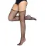 Панчохи Leg Avenue Daisy Dot Fishnet Stockings, чорні - Фото №4