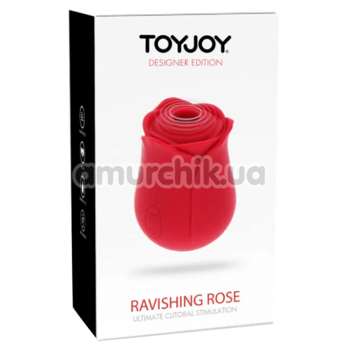 Симулятор орального секса для женщин с вибрацией Ravishing Rose, красный