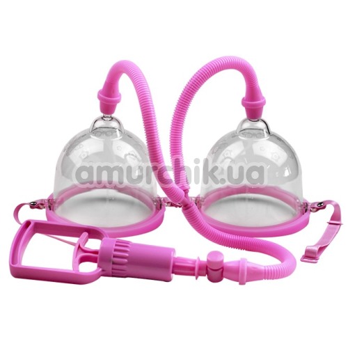 Вакуумна помпа для збільшення грудей Breast Pump 014091-5, рожева - Фото №1