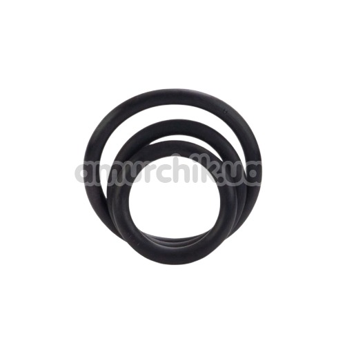 Набор эрекционных колец Black Rubber Ring Set, 3 шт