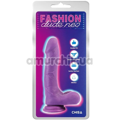 Фаллоимитатор Fashion Dude Neo 8, фиолетовый