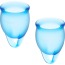 Набір з 2 менструальних чаш Satisfyer Feel Confident, блакитний - Фото №3