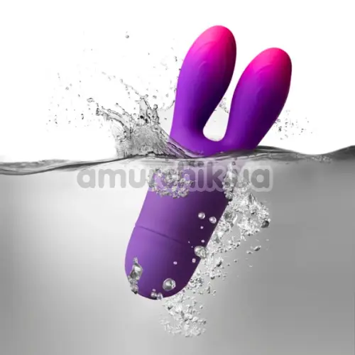 Клиторальный вибратор Rocks-Off Glo-Girl Bunny, фиолетово-розовый