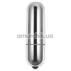 Клиторальный вибратор X-Basic Bullet Mini One Speed, серебряный - Фото №1