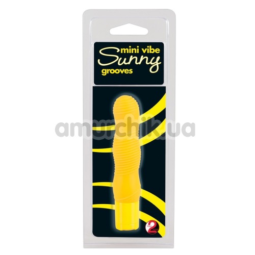 Вибратор Mini Vibe Sunny Grooves, желтый