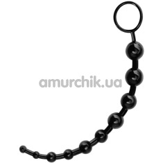 Анальная цепочка Black & Red Anal Beads, черная - Фото №1