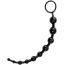 Анальная цепочка Black & Red Anal Beads, черная - Фото №0