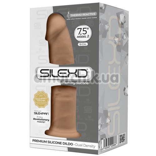 Фаллоимитатор Silexd Premium Silicone Dildo Model 2 Size 7.5, карамельный