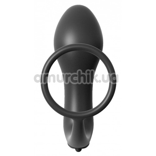 Эрекционное кольцо со стимулятором простаты Anal Fantasy Collection Ass-Gasm Cockring Plug, черное