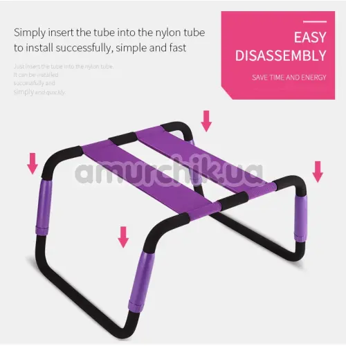 Стілець для сексу Roomfun Detachable Sex Chair, чорно-фіолетовий