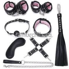 Набор Loveshop Bondage Black and Pink Set, черно-розовый - Фото №1