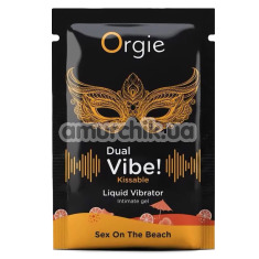 Збуджуючий гель з ефектом вібрації Orgie Dual Vibe! Liquid Vibrator Sex On The Beach - Секс на пляжі, 1 мл - Фото №1