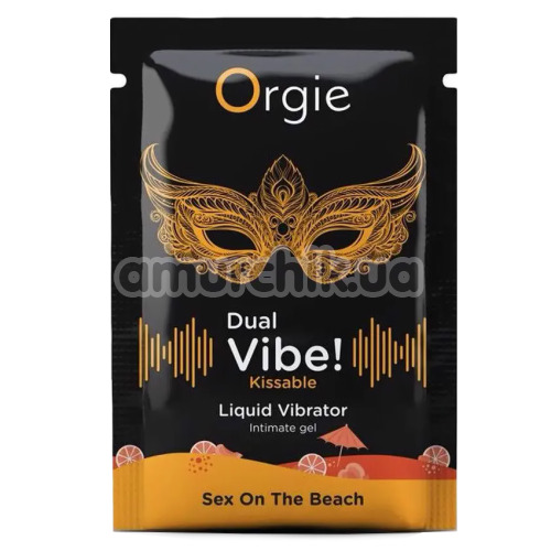 Збуджуючий гель з ефектом вібрації Orgie Dual Vibe! Liquid Vibrator Sex On The Beach - Секс на пляжі, 1 мл