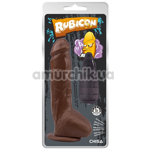 Вибратор Rubicon Vibrating Dick 9.9, темно-коричневый