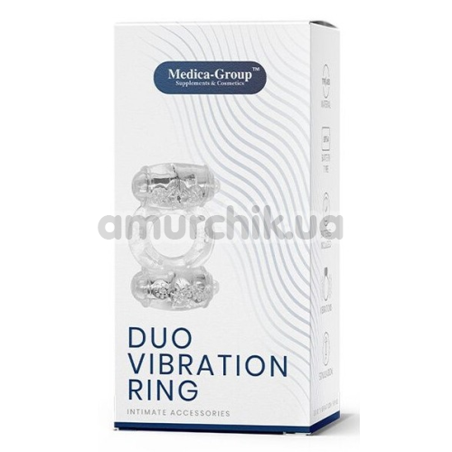 Виброкольцо Duo Vibration Ring, прозрачное