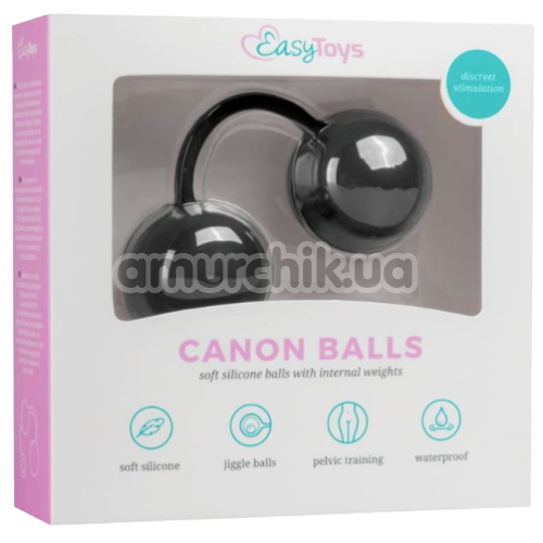 Вагінальні кульки Easy Toys Canon Balls, чорні
