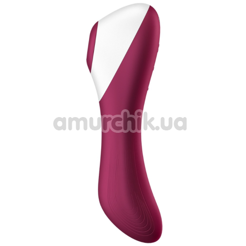 Симулятор орального секса для женщин с вибрацией Satisfyer Dual Crush, бордовый