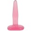 Анальная пробка Crystal Jellies Small, 10 см розовая - Фото №1