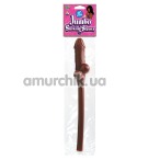 Коктейльная трубочка в форме пениса Jumbo Sucking Straw коричневая - Фото №1