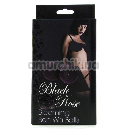Вагинальные шарики Black Rose Blooming Ben Wa Balls, фиолетовые