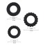 Набор из 3 эрекционных колец Titan Cock Ring, черный - Фото №4