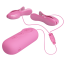 Зажимы для сосков с вибрацией и электростимуляцией Pretty Love Nipple Clips Romantic Wawe II, розовые - Фото №0