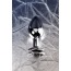 Анальна пробка з чорним кристалом Toyfa Metal 717011-5, срібна - Фото №8