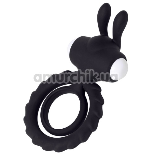 Віброкільце JOS Good Bunny, чорне - Фото №1