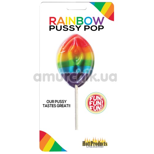 Конфета в форме вагины Rainbow Pussy Pop, радужная