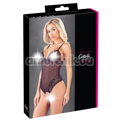 Боді Cottelli Collection Crotchless Body, чорне
