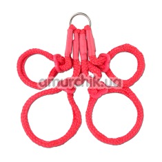 Фиксаторы для рук и ног Japanese Silk Rope Hogtie, красные - Фото №1