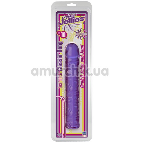 Фаллоимитатор Crystal Jellies, 25.4 см фиолетовый