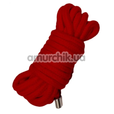 Мотузка для бондажу DS Fetish 5 M Metal, червона - Фото №1