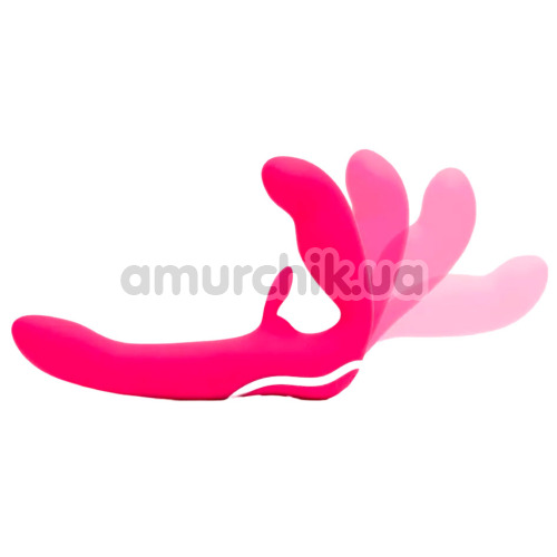Безремневой страпон с вибрацией Happy Rabbit Rechargeable Vibrating Strapless Strap-On, розовый