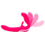 Безремневий страпон із вібрацією Happy Rabbit Rechargeable Vibrating Strapless Strap-On, рожевий - Фото №2