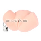 Искусственная вагина и анус с вибрацией Kokos Samanda, телесная - Фото №1