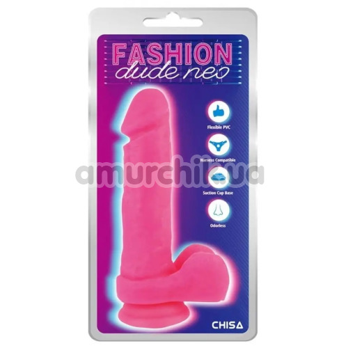 Фаллоимитатор Fashion Dude Neo 7.6, розовый