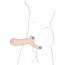 Насадка на пенис с вибрацией Thicker & Bigger Extension + Vibration, телесная - Фото №5