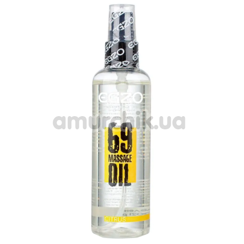 Массажное масло с возбуждающим эффектом Egzo 69 Massage Oil Citrus - цитрус, 100 мл