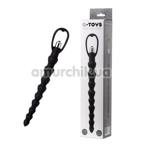 Анальная цепочка с вибрацией A-Toys Vibro Anal Beads 761305, черная