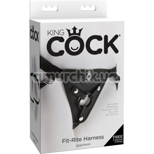 Трусики для страпона King Cock Fit-Rite Harness, черные