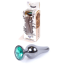 Анальная пробка с зеленым кристаллом Boss Series Exclusivity Jewellery Dark Silver Plug, серебряная - Фото №8