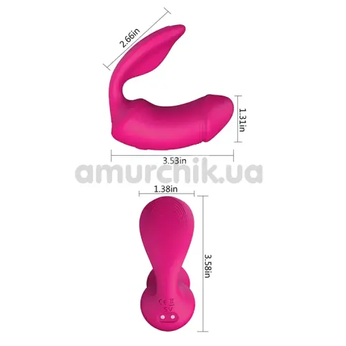 Вибратор для точки G и клитора Essentials Remote Duo Pleaser, розовый