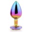 Анальная пробка с радужным кристаллом Gleaming Love Multicolour Plug L, радужная - Фото №3
