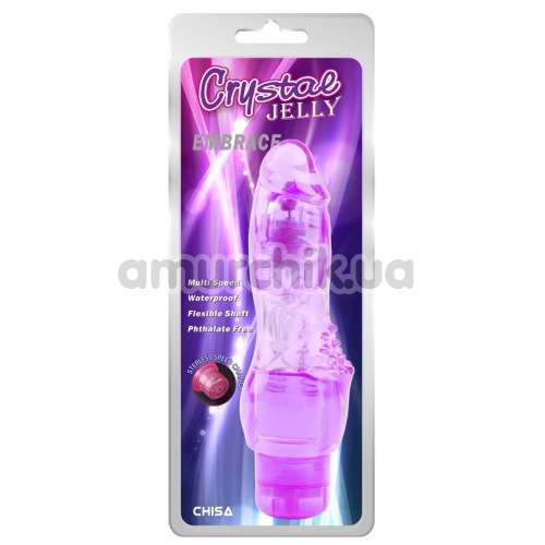 Вибратор Crystal Jelly Embrace, фиолетовый