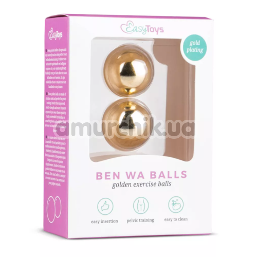 Вагинальные шарики Easy Toys Ben Wa Balls, золотые