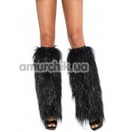 Гетри Furry Lurex Leg Warmers, чорні - Фото №1